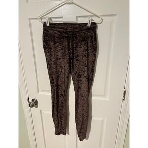 Lululemon chocolate brown velour pants women's size 8
